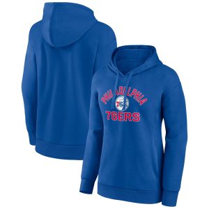 Philadelphia 76ers Women's Elegant Royal Overtime Pullover Hoodie