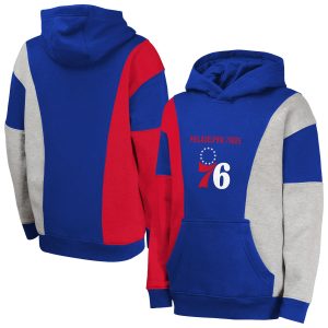 Philadelphia 76ers Youth Blue Ace In the Hole Elegant Pullover Hoodie