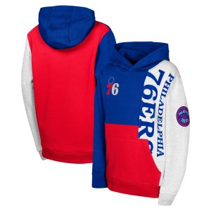 Philadelphia 76ers Youth Royal Splash Pullover Elegant Hoodie
