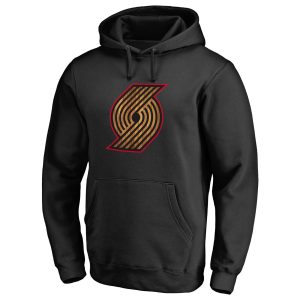 Portland Trail Blazers Black Hardwood Pullover Eye - catching Hoodie