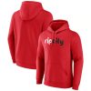 Portland Trail Blazers Red Alternate Premium Logo Pullover Hoodie