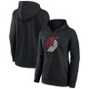 Portland Trail Blazers Women's Black Team Eye - catching Primary Logo Pullover Hoodie