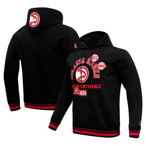 Pro Standard Atlanta Hawks Black Elegant Area Code Pullover Hoodie