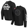 Pro Standard Gorgeous Atlanta Hawks Black Paint the City Drop Shoulder Sweatshirt