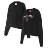 Pro Standard Atlanta Hawks Women's Black Glam Cropped Fabulous Pullover Sweatshirt