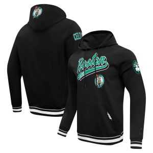Pro Standard Boston Trendy Celtics Black Script Tail Pullover Hoodie