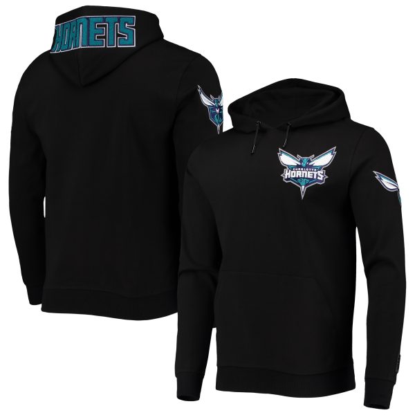 Pro Standard Charlotte Hornets Black Gorgeous Logo Pullover Hoodie