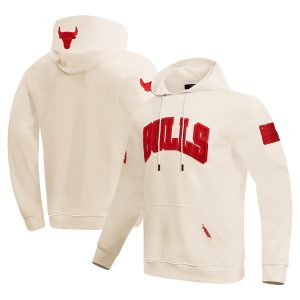 Pro Standard Chicago Bulls Premium Cream Triple Tonal DK Pullover Hoodie