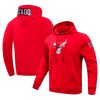 Pro Standard Chicago Bulls Red Split Fabulous Logo Pullover Hoodie