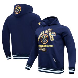 Pro Standard Denver Nuggets Navy Area Code Eye - catching Pullover Hoodie