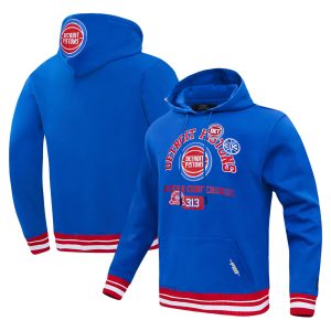 Pro Standard Detroit Eye - catching Pistons Blue Area Code Pullover Hoodie