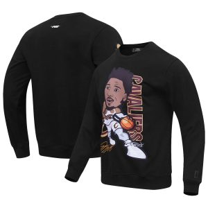 Pro Standard Donovan Mitchell Cleveland Unique Cavaliers Black Avatar Pullover Sweatshirt