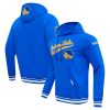 Pro Standard Golden State Warriors Royal Script Tail Eye - catching Pullover Hoodie