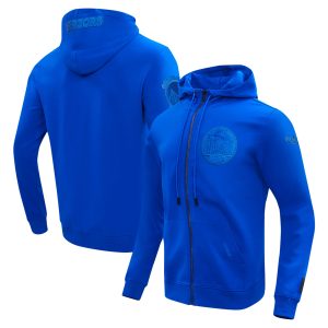 Pro Standard Golden State Warriors Royal Triple Tonal DK Full Chic Zip Hoodie Jacket