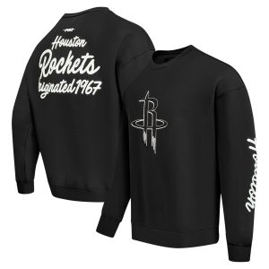 Pro Standard Houston Rockets Black Paint Unique the City Drop Shoulder Sweatshirt