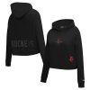 Pro Chic Standard Houston Rockets Women's Black Jewels Cropped Pullover Hoodie