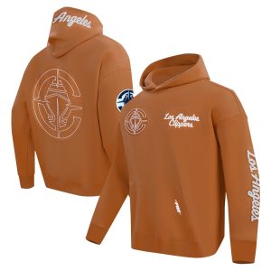 Pro Standard LA Clippers Brown Paint the City Pullover Gorgeous Hoodie