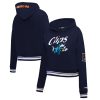 Pro Standard LA Clippers Women's Navy 2023/24 City Eye - catching Edition Cropped Pullover Hoodie