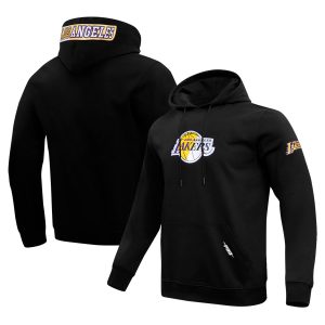 Pro Standard Los Angeles Lakers Black Premium Split Logo Pullover Hoodie