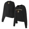 Pro Standard Chic Los Angeles Lakers Women's Black Glam Cropped Pullover Sweatshirt