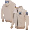 Pro Standard Memphis Grizzlies Khaki Hybrid Full Zip Fabulous Hoodie
