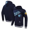 Pro Standard Memphis Grizzlies Navy Script Tail Pullover Hoodie Eye - catching