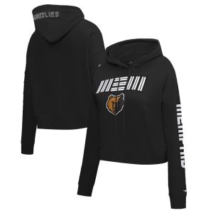 Pro Standard Memphis Gorgeous Grizzlies Women's Black 2023/24 City Edition Cropped Pullover Hoodie