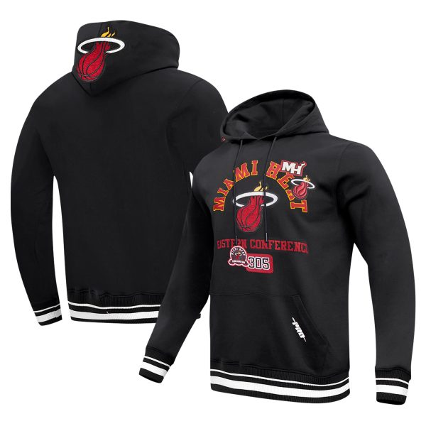 Pro Standard Miami Heat Black Stylish Area Code Pullover Hoodie