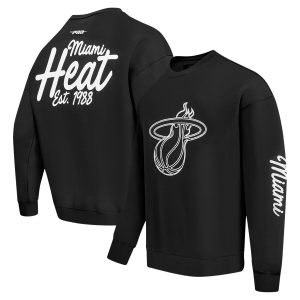 Pro Standard Miami Heat Black Paint the City Drop Shoulder Sweatshirt Elegant