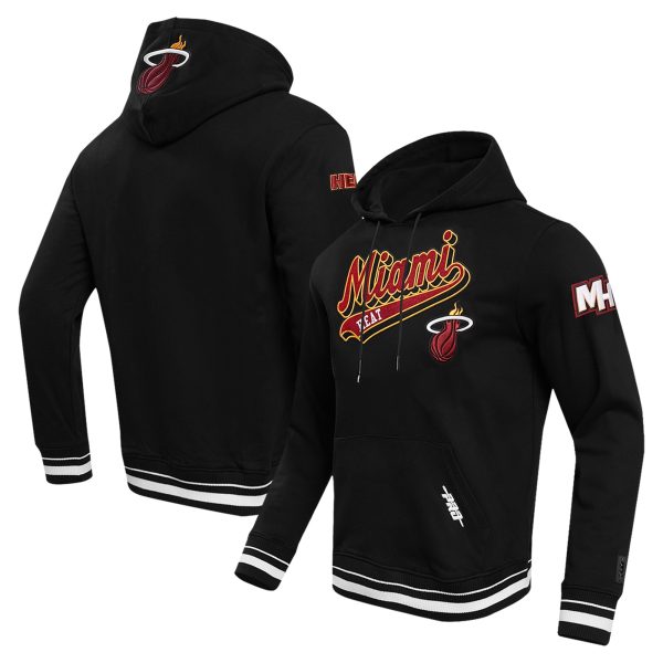 Pro Standard Miami Heat Black Trendy Script Tail Pullover Hoodie