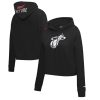 Pro Standard Miami Heat Women's Black 2023/24 Premium City Edition Cropped Pullover Hoodie