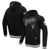 Pro Fabulous Standard Milwaukee Bucks Black Script Tail Pullover Hoodie