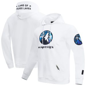 Pro Standard Minnesota Timberwolves White 2024/25 City Edition Pullover Unique Hoodie