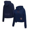Pro Standard New Orleans Pelicans Women's Navy Jewels Elegant Cropped Pullover Hoodie