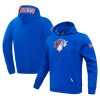 Pro Stylish Standard New York Knicks Blue Split Logo Pullover Hoodie