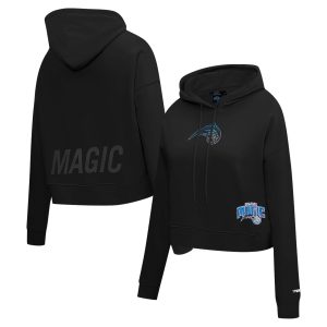 Pro Unique Standard Orlando Magic Women's Black Jewels Cropped Pullover Hoodie
