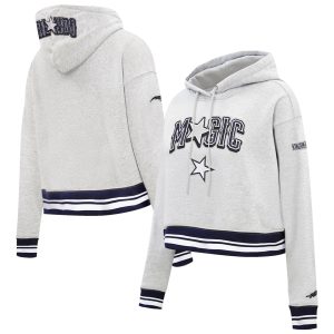 Pro Standard Orlando Magic Women's Unique Gray 2024/25 City Edition Cropped Pullover Hoodie