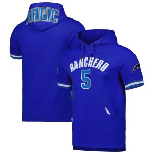 Pro Standard Paolo Trendy Banchero Orlando Magic Royal Name & Number Short Sleeve Pullover Hoodie
