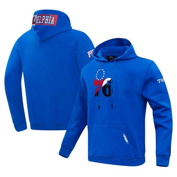 Pro Standard Philadelphia 76ers Royal Split Logo Pullover Hoodie Gorgeous