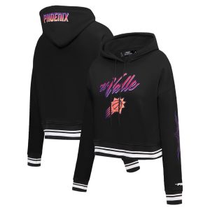 Pro Eye - catching Standard Phoenix Suns Women's Black 2023/24 City Edition Cropped Pullover Hoodie