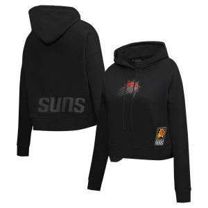 Pro Standard Phoenix Suns Women's Black Jewels Cropped Pullover Stylish Hoodie