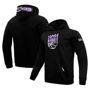 Pro Standard Sacramento Kings Gorgeous Black Split Logo Pullover Hoodie