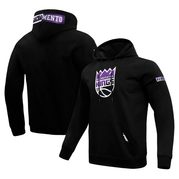 Pro Standard Sacramento Kings Gorgeous Black Split Logo Pullover Hoodie