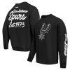 Pro Standard San Antonio Spurs Trendy Black Paint the City Drop Shoulder Sweatshirt