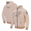 Pro Standard San Fabulous Antonio Spurs Khaki Hybrid Full Zip Hoodie