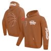 Pro Standard Toronto Raptors Chic Brown Paint the City Drop Shoulder Pullover Hoodie