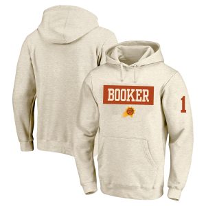 Profile Devin Booker Phoenix Suns Cream Big & Eye - catching Tall Player Double Face Tri Blend Pullover Hoodie