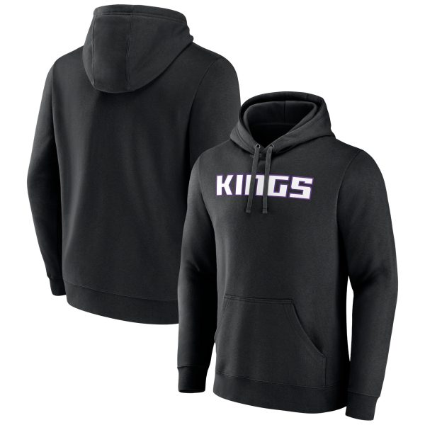 Sacramento Kings Black Wordmark Team Logo Pullover Hoodie Premium