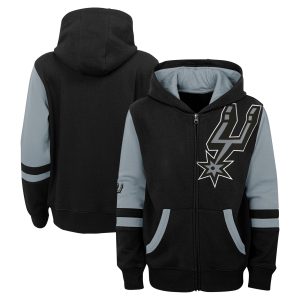 San Antonio Spurs Preschool Black Chic Straight To The League Full Zip Hoodie