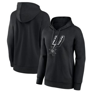 San Antonio Spurs Women's Black Gradient Logo Unique Pullover Hoodie